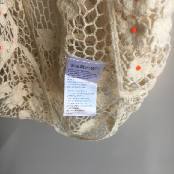 NWOT Ecote Crochet Neon Daisies Double Strap Tank - Picture 7 of 8